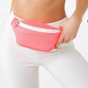 Hot Pink Sheer Mesh Fanny Pack